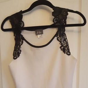 Black & White Peplum Top